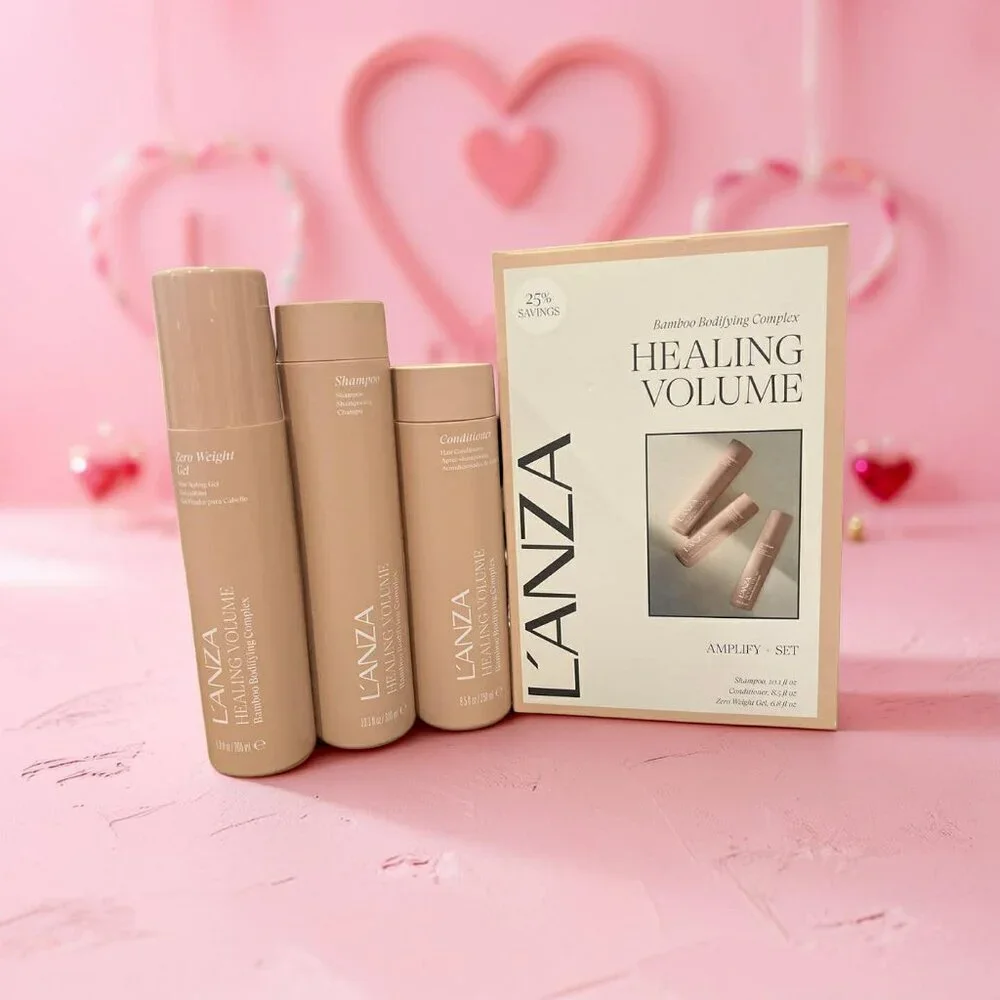 Lanza Healing Volume Amplify Set Shampoo Conditioner Zero Weight Gel